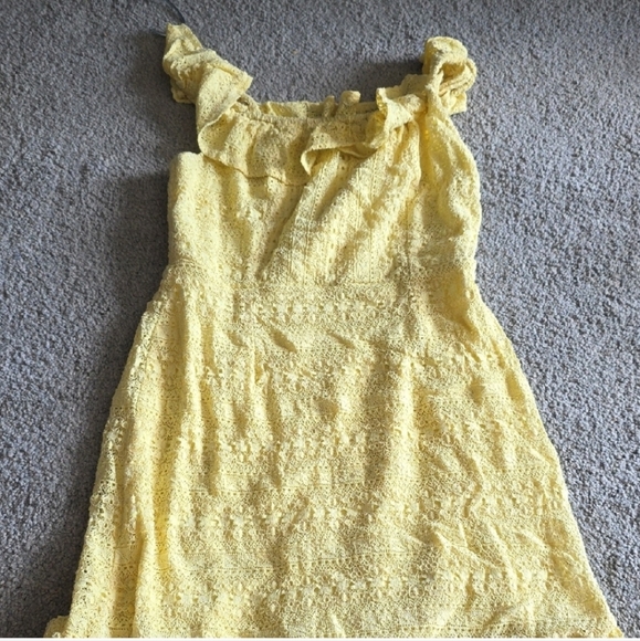 Marshalls Dresses & Skirts - Marshalls Yellow Lace Midi Dress